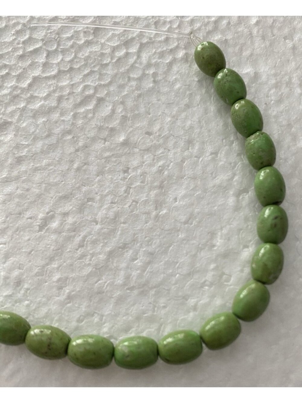 36 Green Gaspeite Loose Beads 13 Grams 8 Mm X 5x5mm